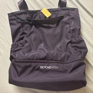 Beyond Yoga Black Convertible Gym Bag Zippered Compartment Drawstring